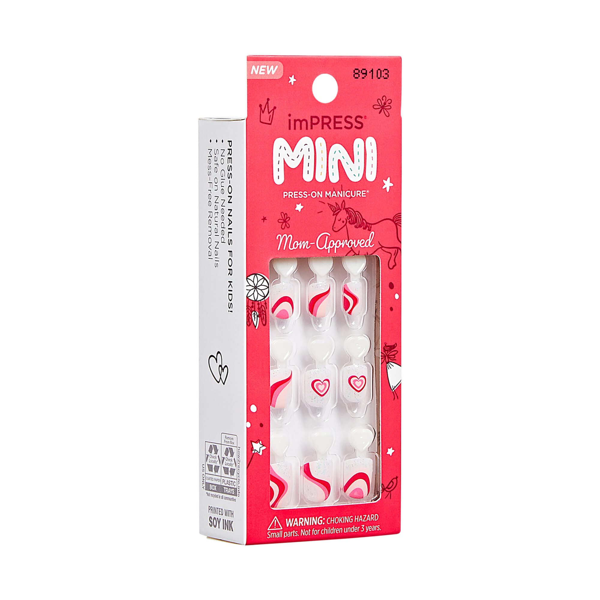 Foto 3 pulgar | Press-on Nails Impress «dream Big» Para Niños Con 20 Uñas, Color Rosa - Venta Internacional.