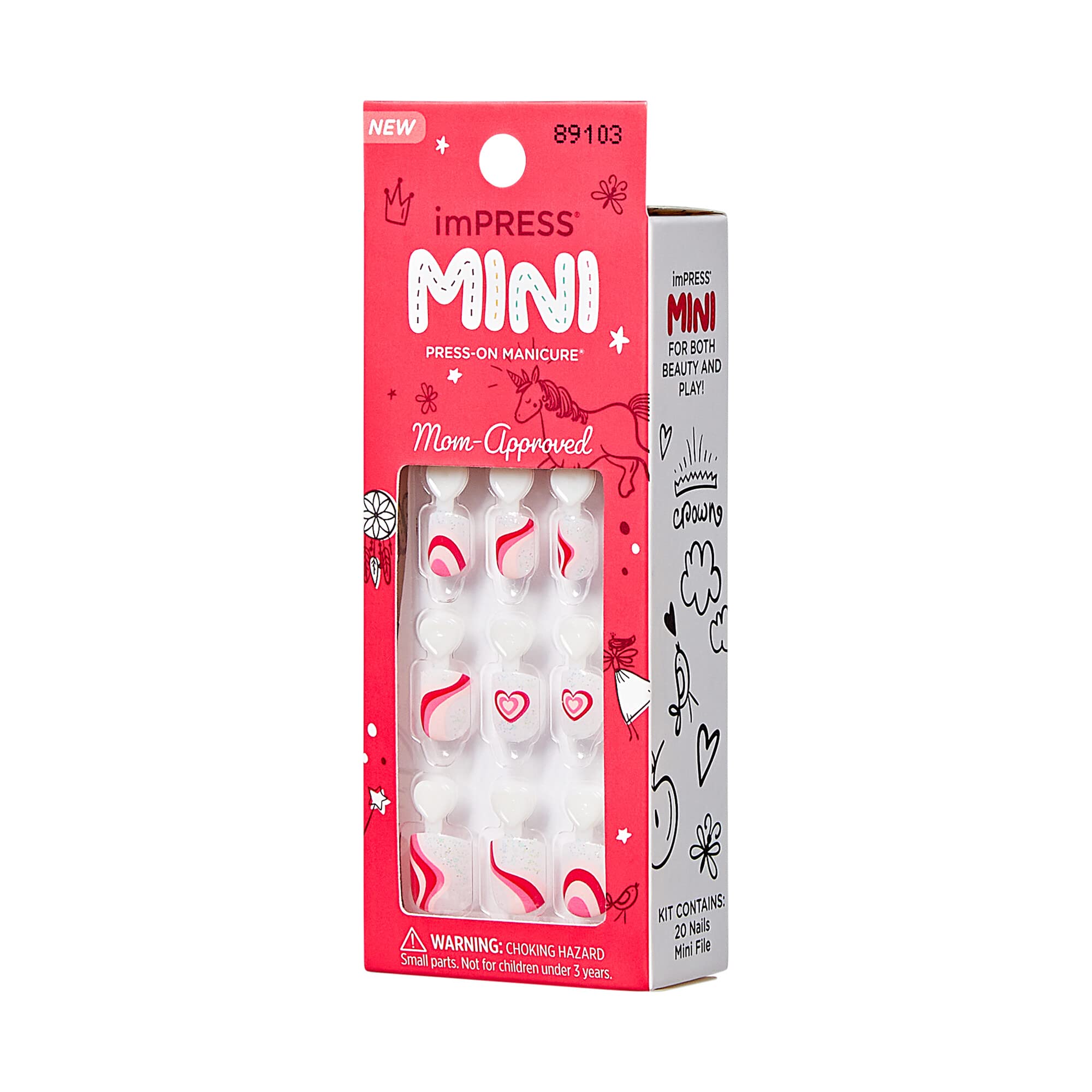 Foto 4 pulgar | Press-on Nails Impress «dream Big» Para Niños Con 20 Uñas, Color Rosa - Venta Internacional.