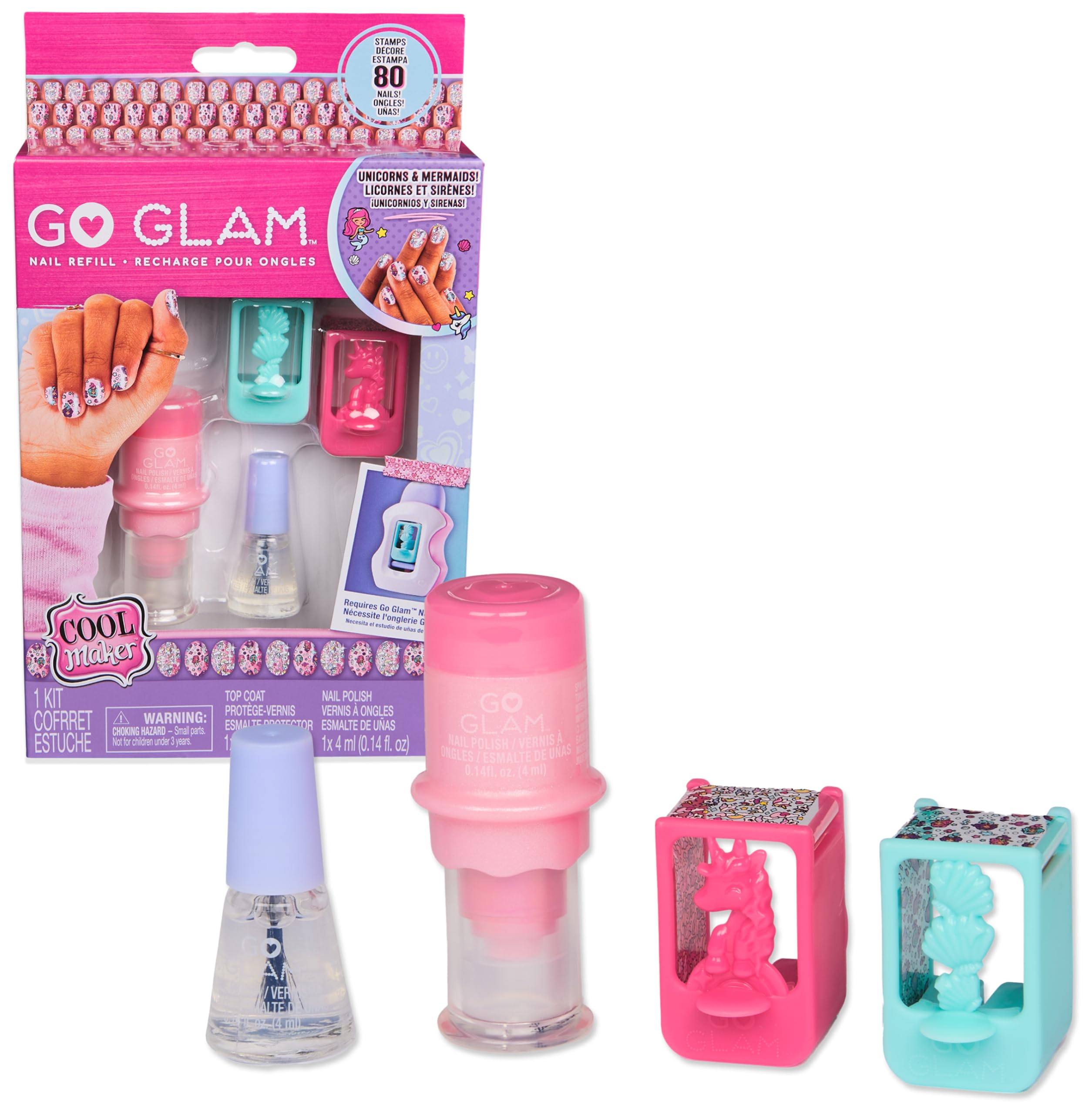 Recambio Para Estampar Uñas Cool Maker Go Glam Con Unicornio Y Sirena - Venta Internacional.