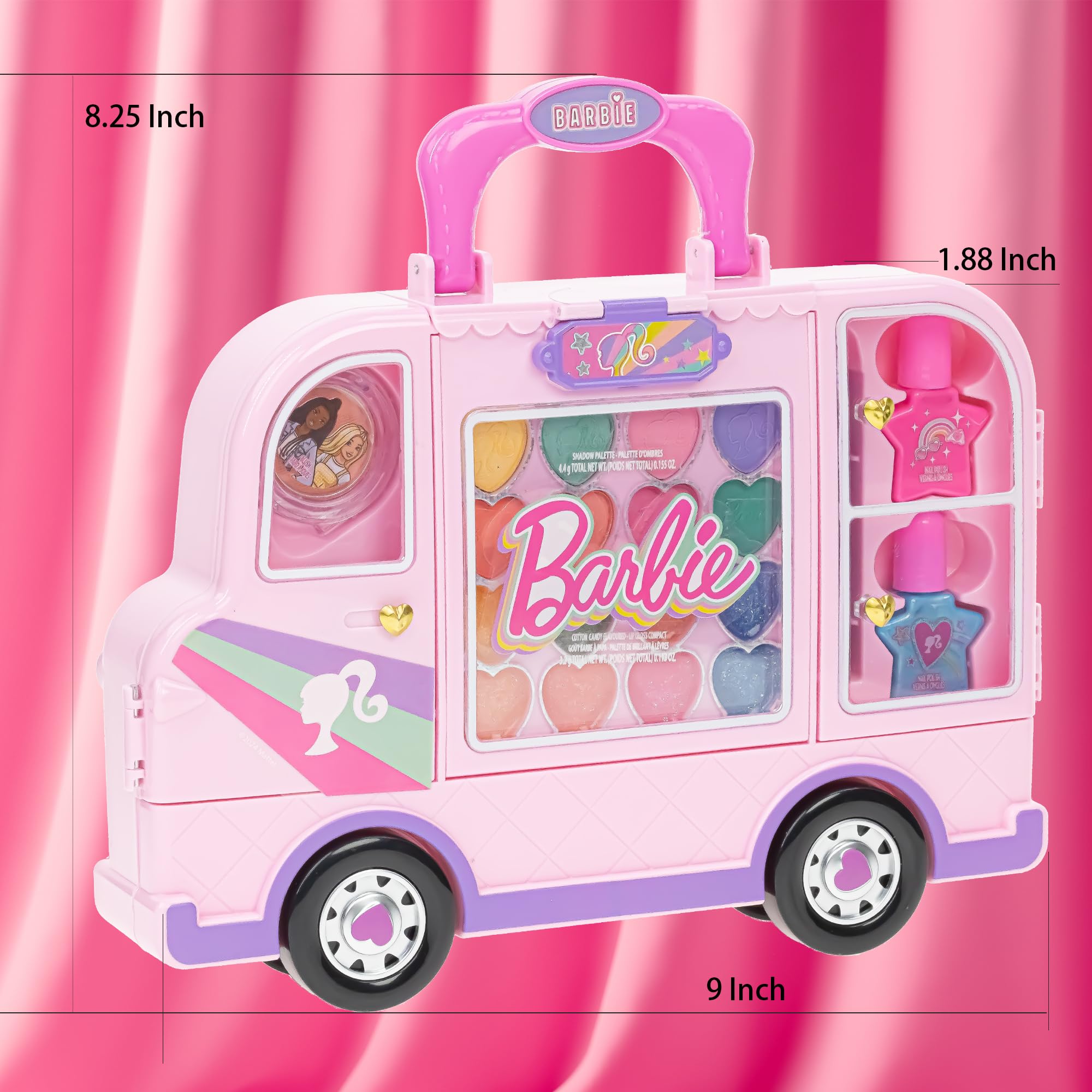 Foto 6 | Kit De Maquillaje Townley Girl Barbie Car Con Brillo De Labios Y Esmalte De Uñas - Venta Internacional.