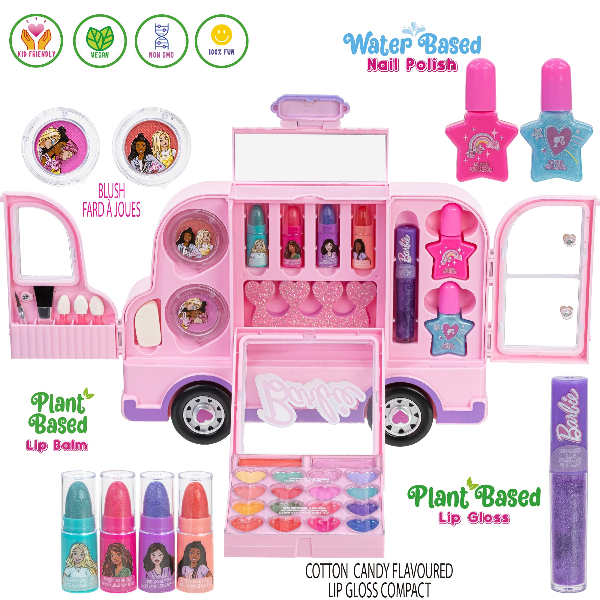 Foto 8 pulgar | Kit De Maquillaje Townley Girl Barbie Car Con Brillo De Labios Y Esmalte De Uñas - Venta Internacional.