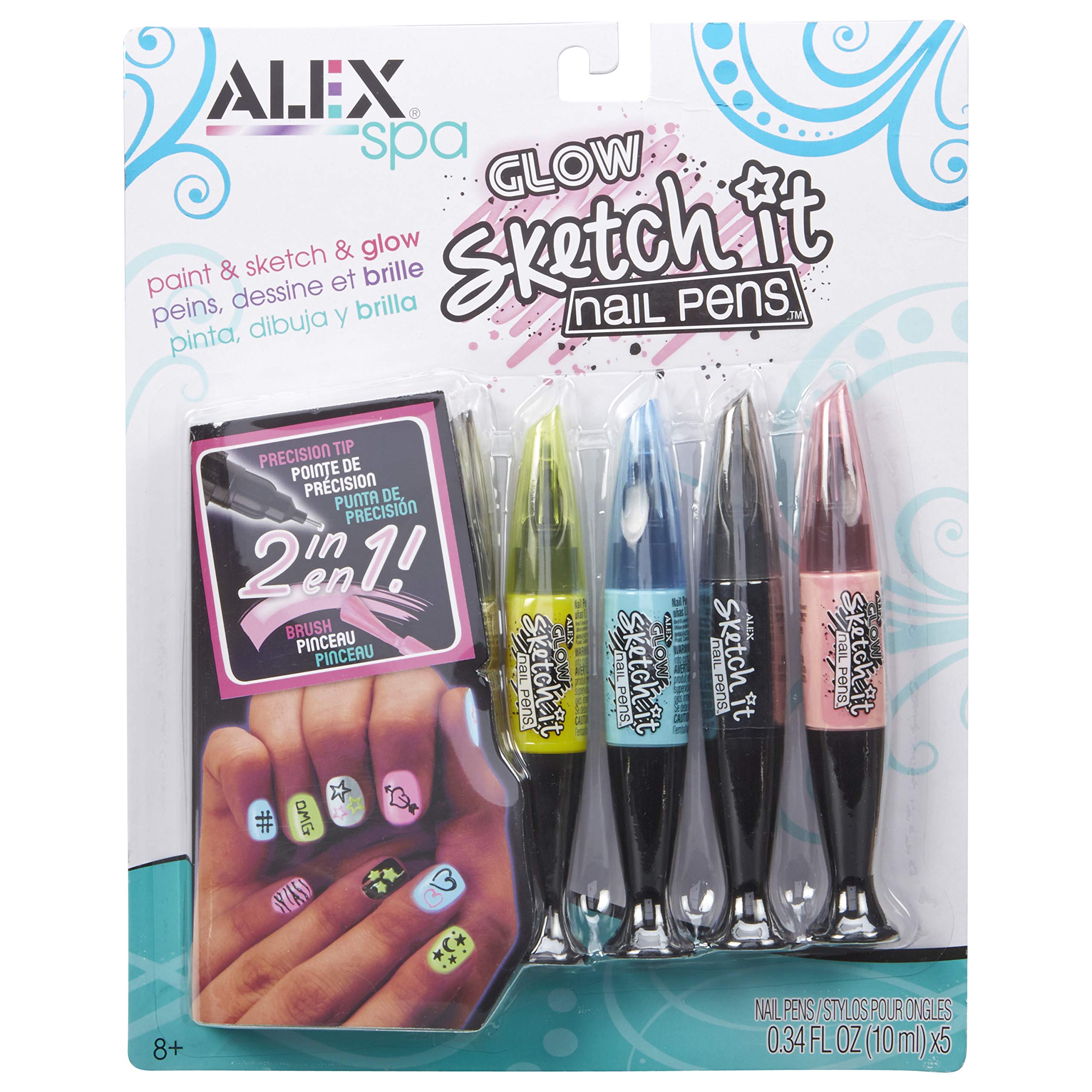 Foto 2 pulgar | Bolígrafos De Uñas Fashion Activity Alex Spa Glow Sketch It Para Niñas - Venta Internacional.
