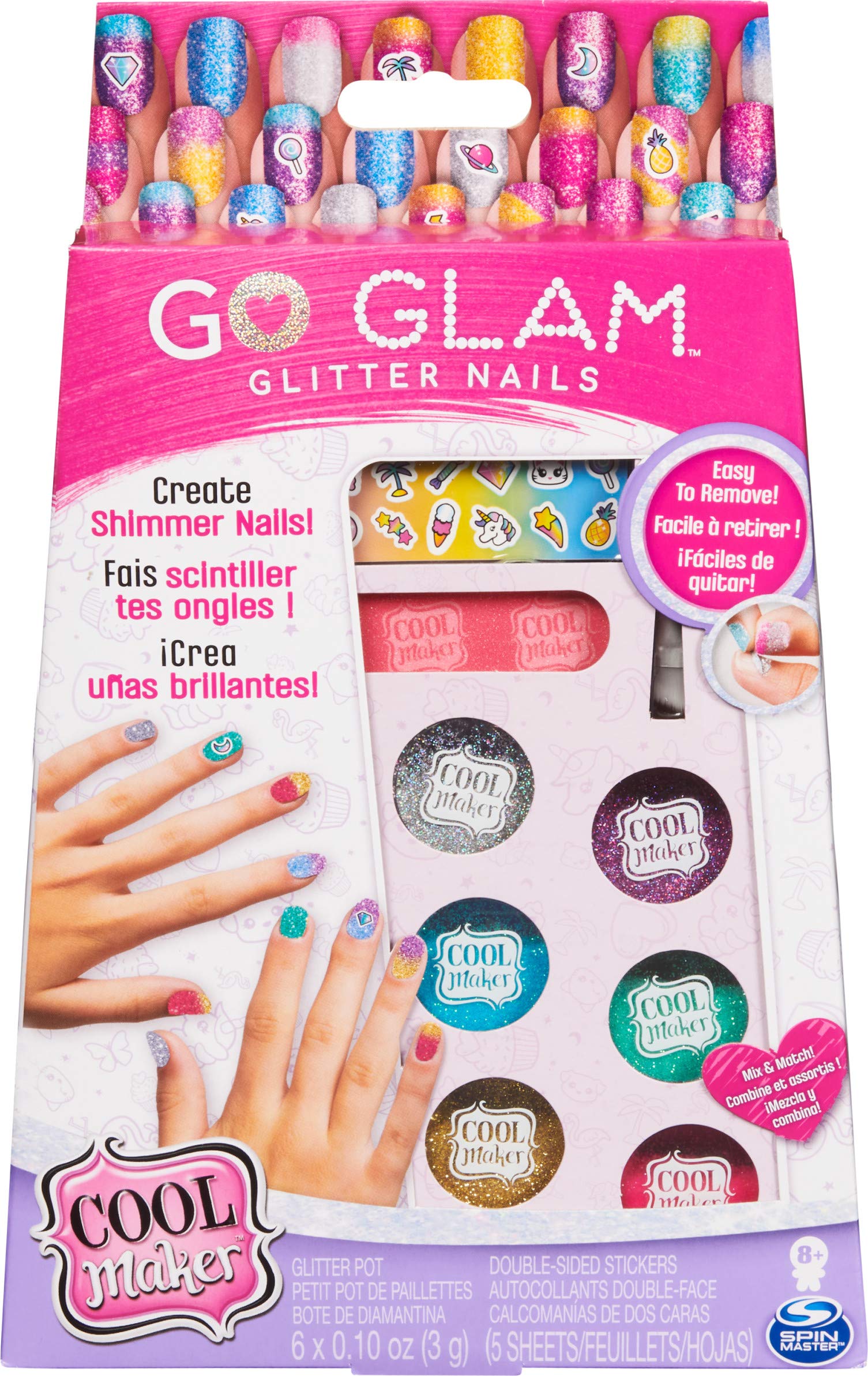 Foto 2 pulgar | Kit De Actividades Cool Maker Go Glam Glitter Nails, 5 Manicuras - Venta Internacional.