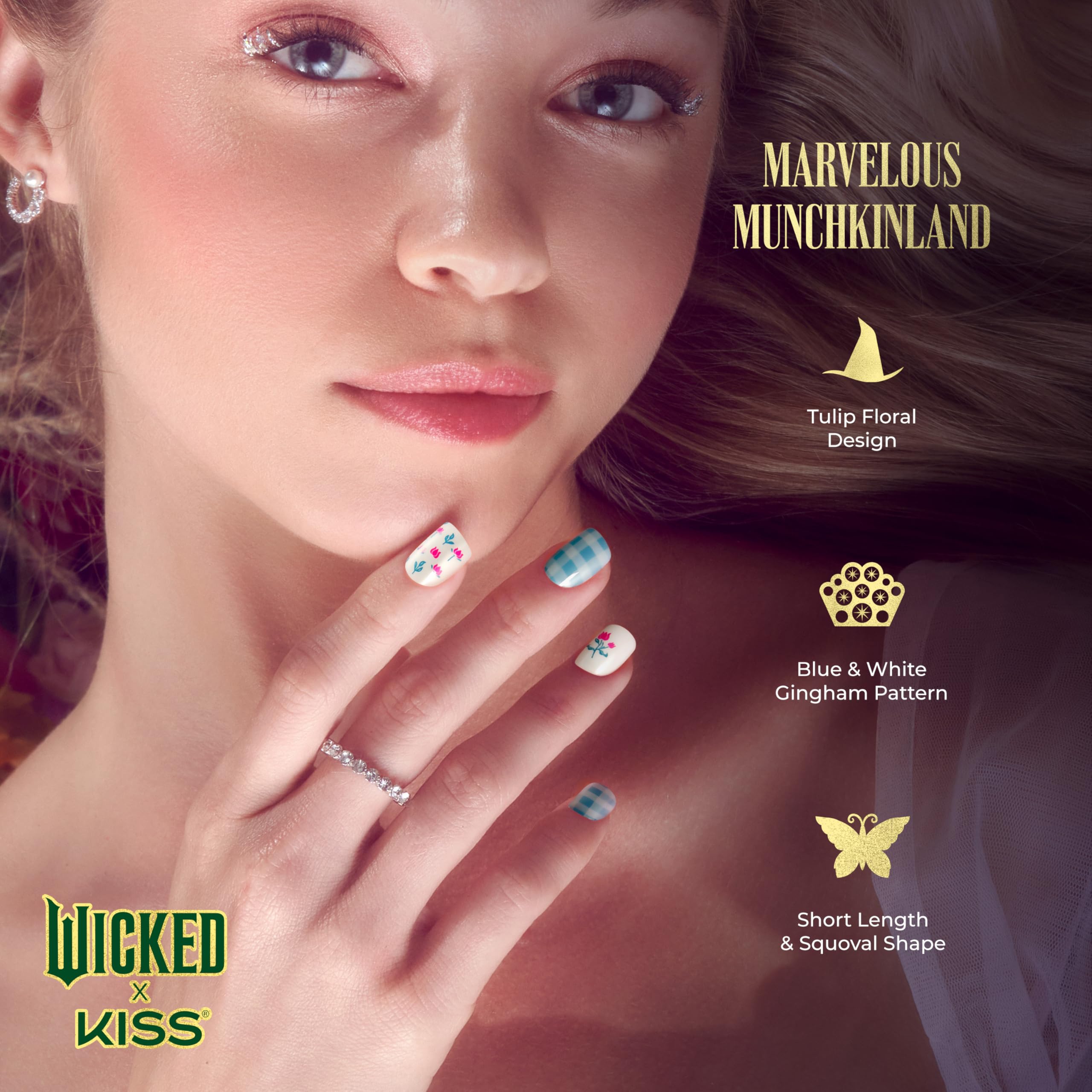 Foto 3 | Presiona Las Uñas Kiss Wicked X Kiss 'marvelous Munchkinland' - Venta Internacional.