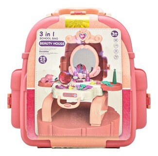 Foto 1 | Maletin Tocador De Belleza 3 En 1 Rosa Beauty House 8115p