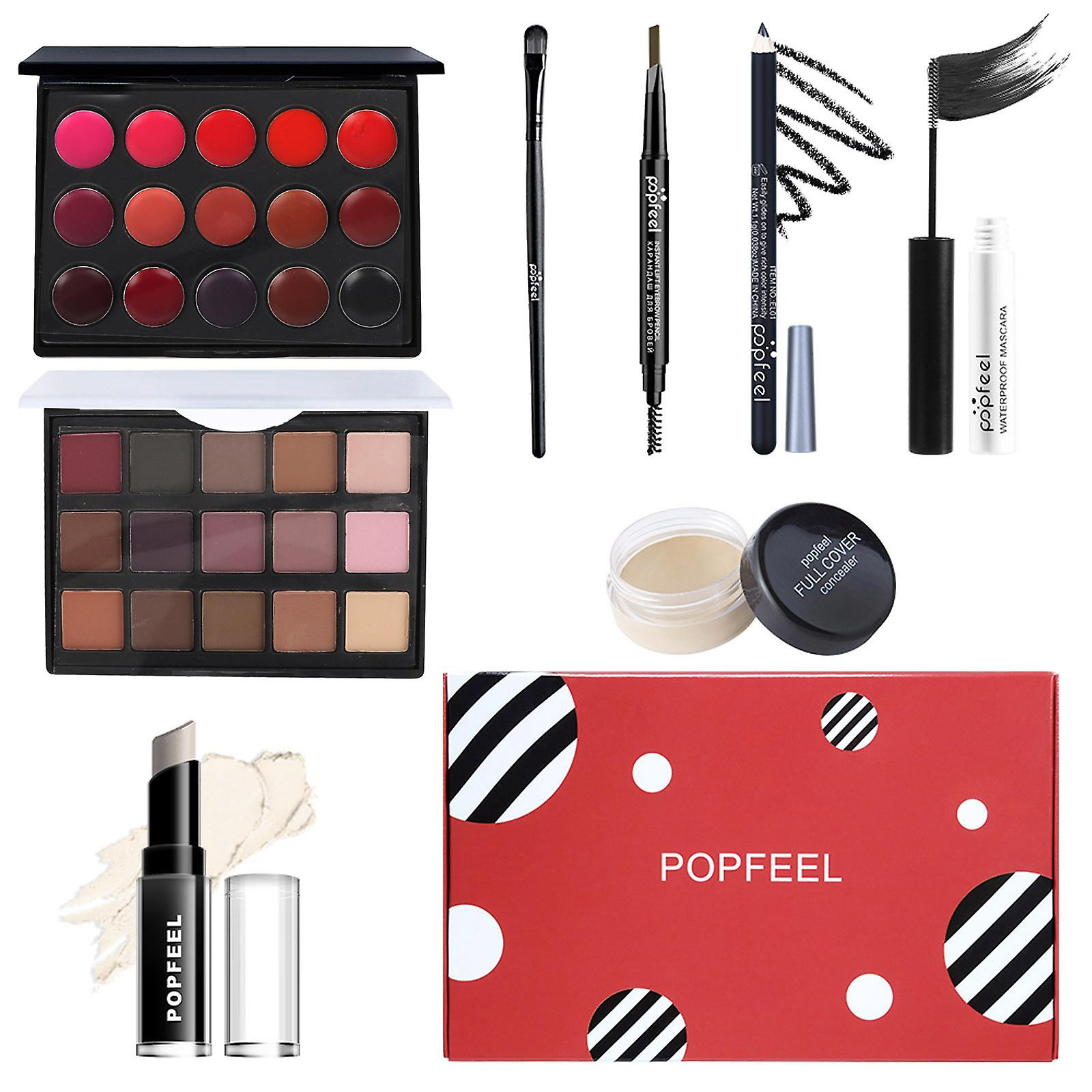 Foto 2 pulgar | Set De Cosméticos Para Principiantes Huoguo Para Niñas Con Sombra De Ojos De 15 Colores - Venta Internacional.