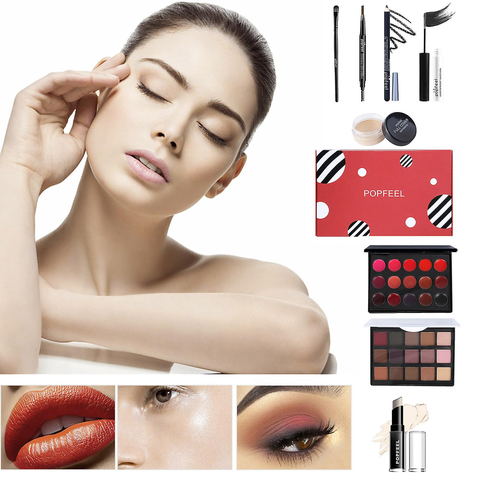 Foto 3 pulgar | Set De Cosméticos Para Principiantes Huoguo Para Niñas Con Sombra De Ojos De 15 Colores - Venta Internacional.