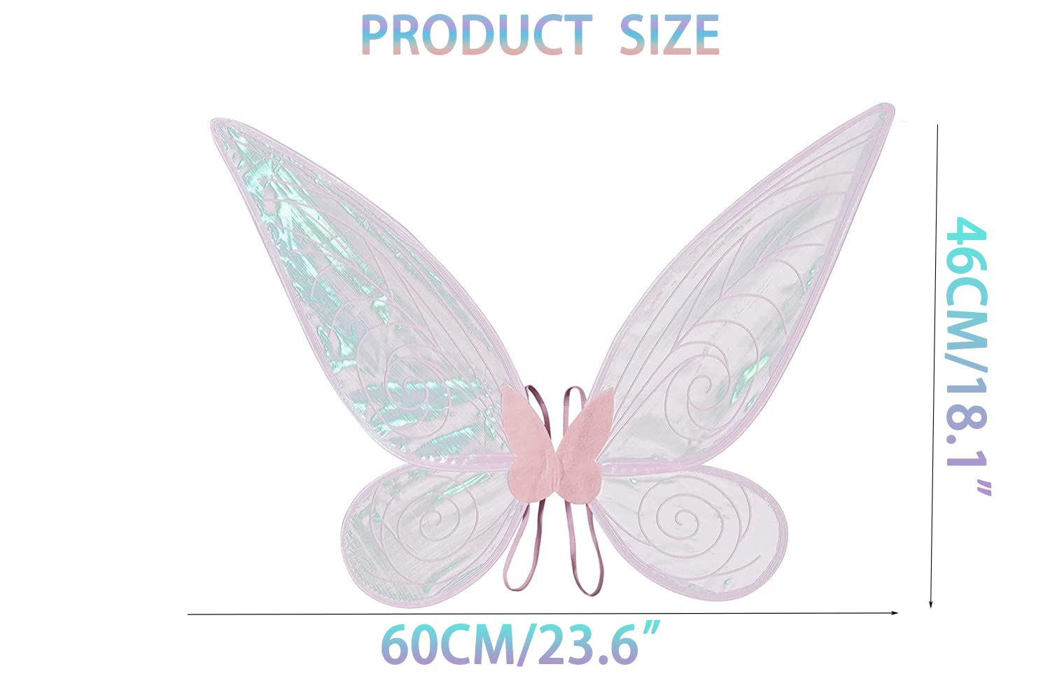 Foto 3 pulgar | Venta Internacional- Alas de Hada White Fairy Wings Dress Up Sparkling Sheer Wings Pink