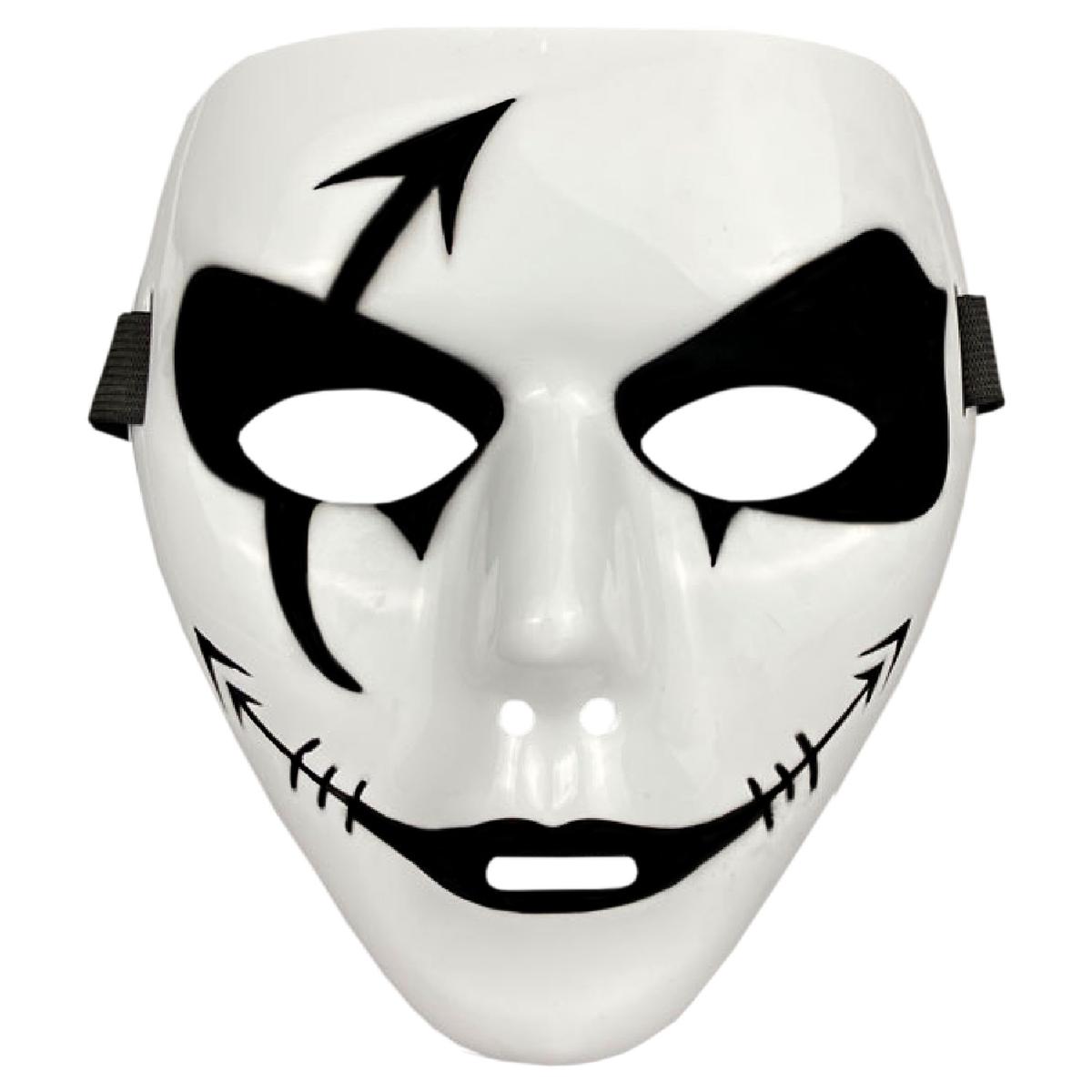 Máscara De Demonio  Z-smilefun  Mxfrc-001  1 Pieza  Plástico Pvc Color  Blanco Y Negro