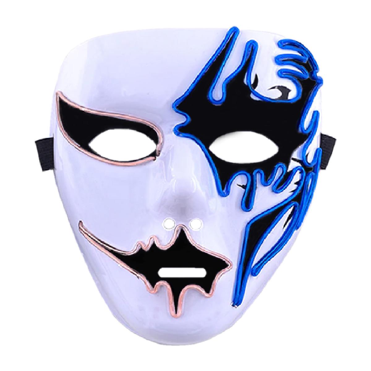 Foto 4 pulgar | Halloween Máscaras De Luz  Z-smilefun  Mxoen-002  2 Piezas  Plástico Pvc Color  Azul Con Blanco