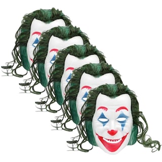 Foto 2 | Máscaras De Halloween Z-smilefun Mxjkm-005 5 Piezas Plástico Pvc Color Blanco/rojo