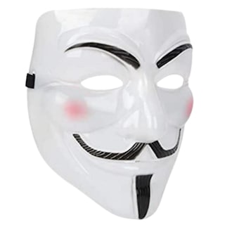 Foto 2 | Máscara De Anonymous Z-smilefun Mxayr-001 1 Pieza Máscara Anonymous Color Blanco