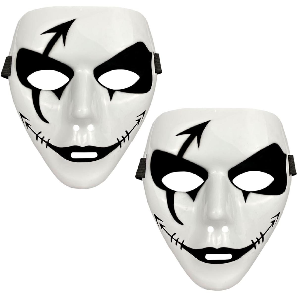 Foto 2 pulgar | Halloween Disfraz De Demonio  Z-smilefun  Mxfrc-002  2 Piezas  Plástico Pvc Color  Blanco Y Negro