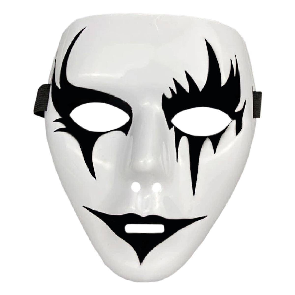 Máscara De Demonio  Z-smilefun  Mxehl-001  1 Pieza  Plástico Pvc Color  Blanco Y Negro