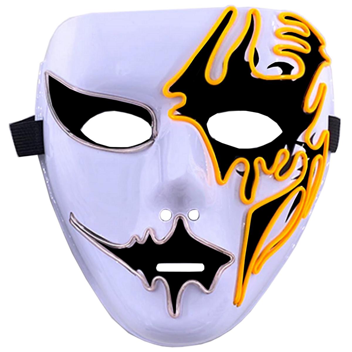 Foto 2 | Máscaras De Halloween Terror  Z-smilefun  Mxoen-016  1 Pieza  Plástico Pvc Color  Amarillo Con Blanco