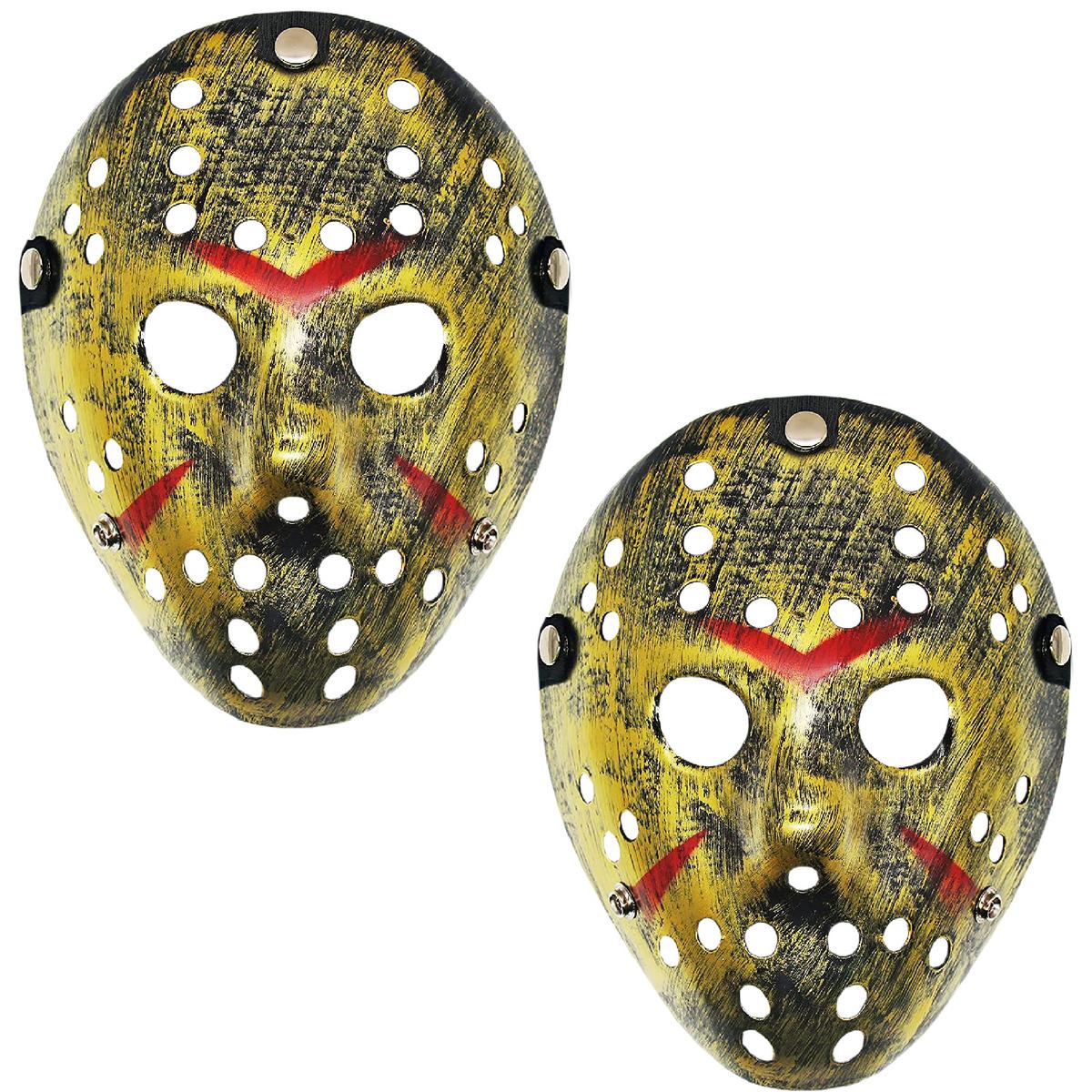 Foto 2 pulgar | Halloween Máscaras De Horror  Z-smilefun  Mxjgd-002  2 Piezas  Plástico Pvc Color  Dorado