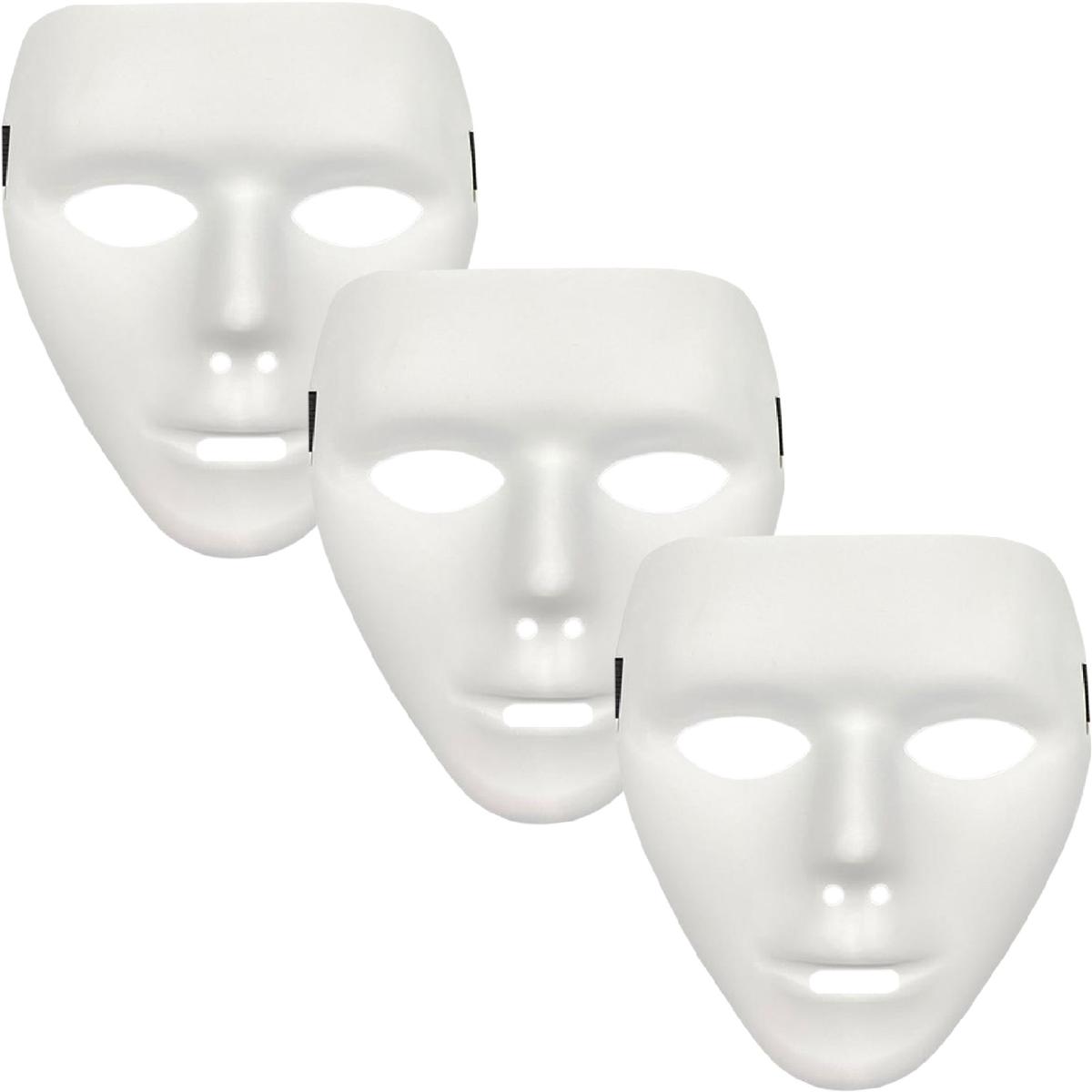 Disfraz Aterrador De Día De Muertos  Z-smilefun  Mxkru-003  3 Piezas  Plástico Pvc Color  Blanco Mate