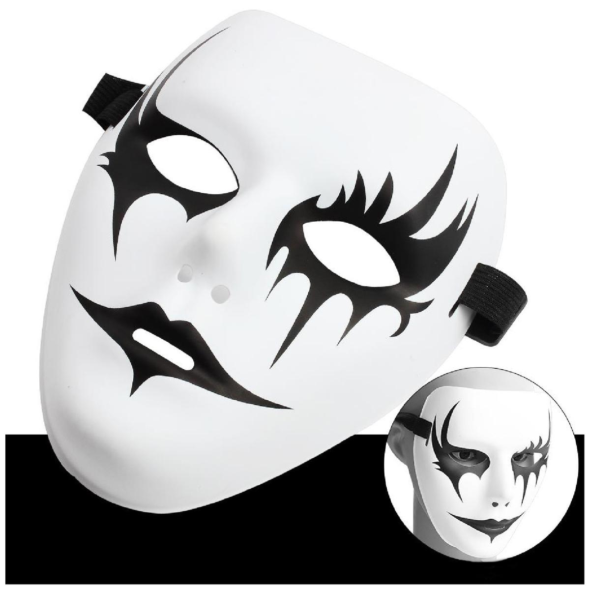 Foto 3 pulgar | Máscaras De Demonio Para Halloween  Z-smilefun  Mxehl-004 4 Piezas  Plástico Pvc Color  Blanco Y Negro