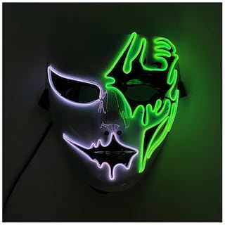 Foto 3 | Máscara con Luz para Festival de Música Z-Smilefun Mxoen-009 4 Piezas Plástico Pvc Verde con Blanco