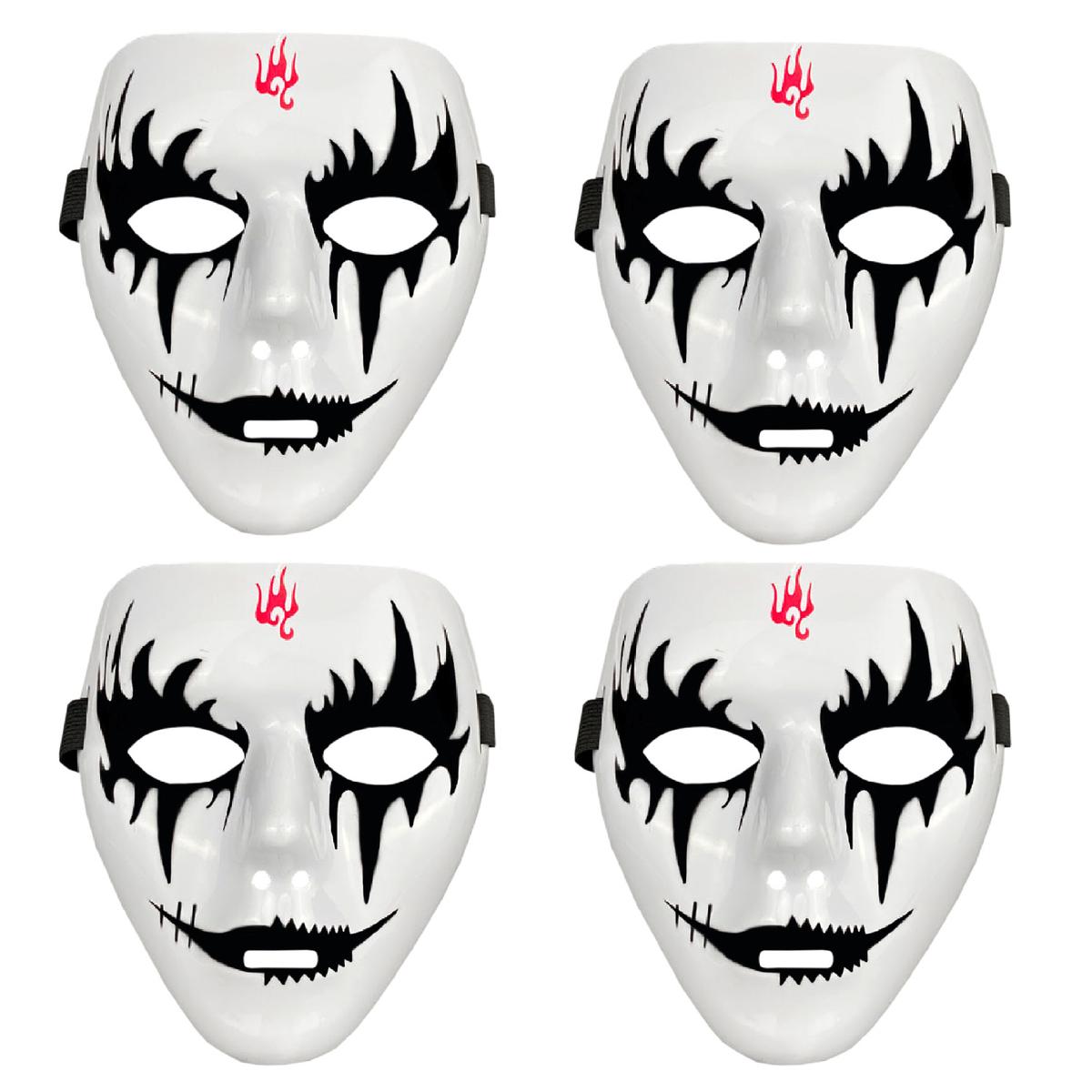 Disfraz De Terror  Z-smilefun  Mxevi-004 4 Piezas  Plástico Pvc Color  Blanco Y Negro