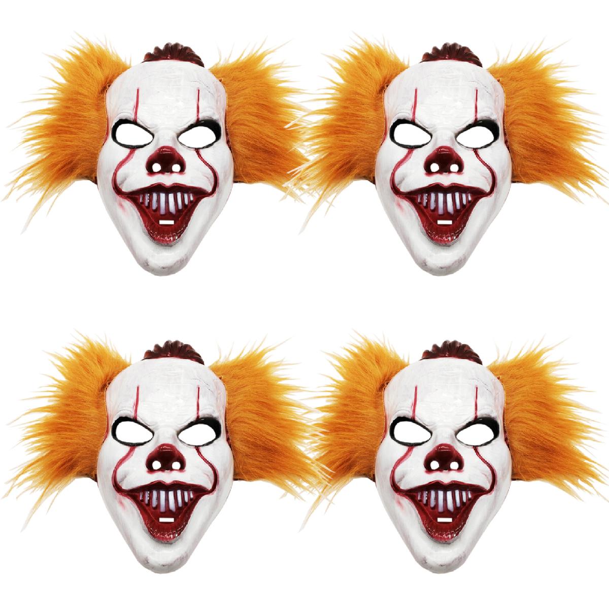 Máscaras Para Fiesta De Halloween  Z-smilefun  Mxpny-004 4 Piezas  Plástico Pvc Color  Blanco/rojo