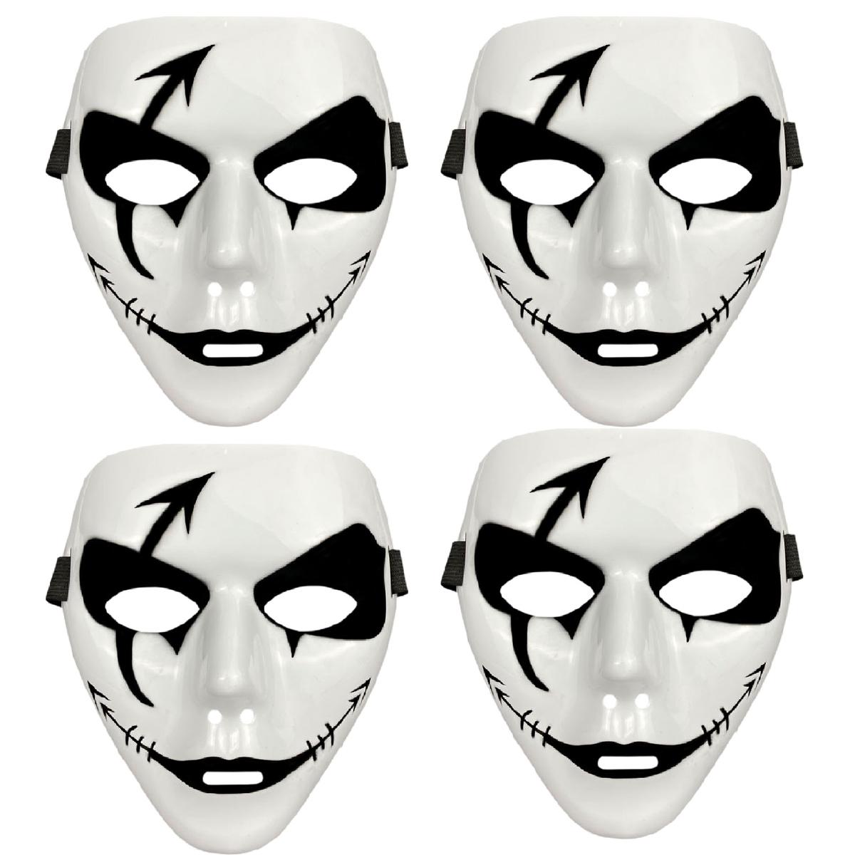 Disfraz De Terror De Demonio  Z-smilefun  Mxfrc-004 4 Piezas  Plástico Pvc Color  Blanco Y Negro