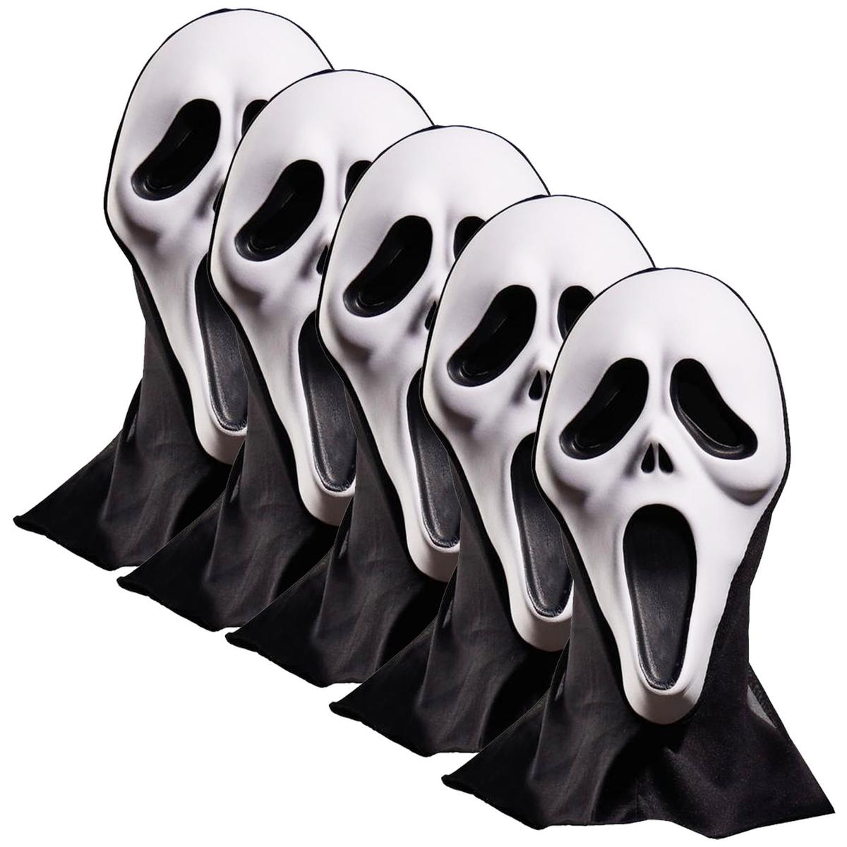 Máscara Para Cosplay Scream  Z-smilefun  Mxrea-005  5  Piezas  Plástico Pvc Color  Blanco/negro