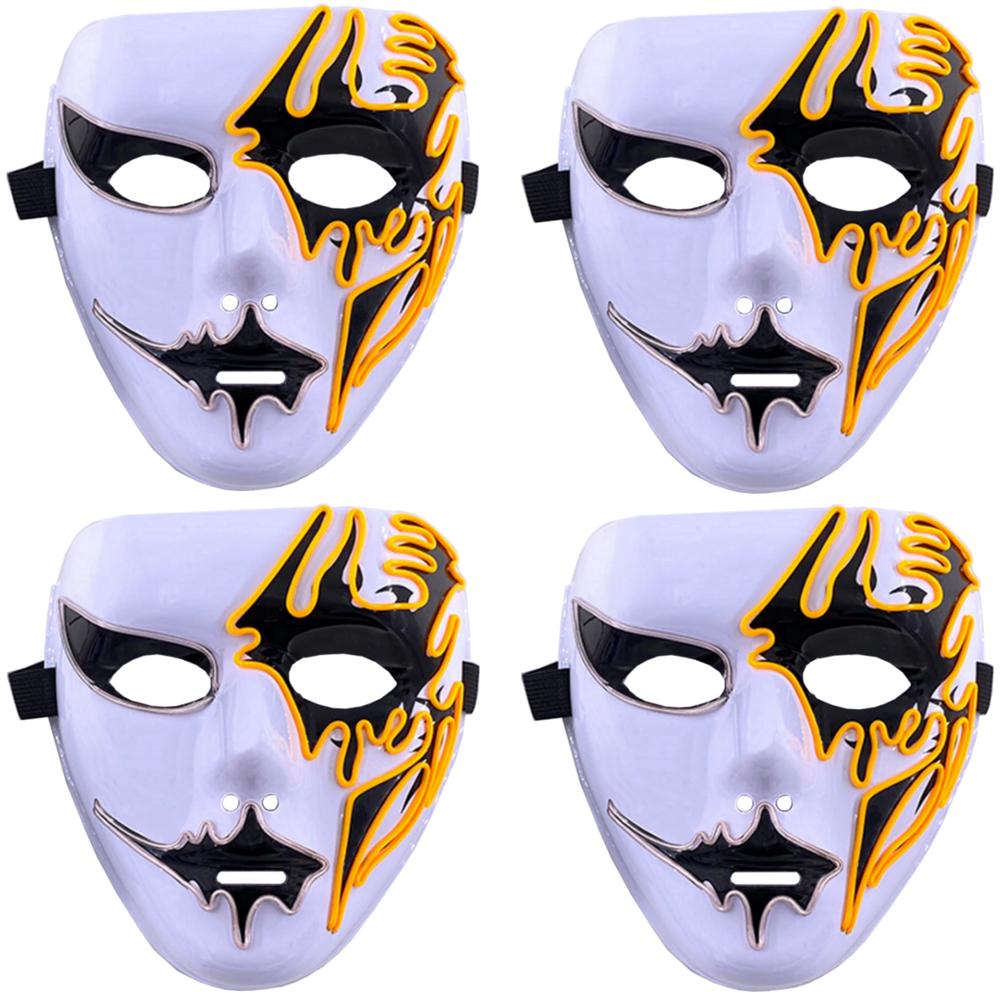 Disfraz De Halloween Aterradora  Z-smilefun  Mxoen-019 4 Piezas  Plástico Pvc Color  Amarillo Con Blanco $1,812