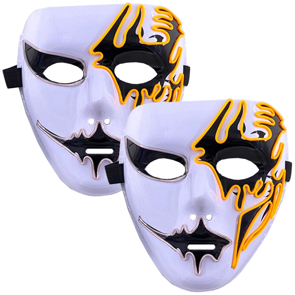 Halloween Disfraz De Neón  Z-smilefun  Mxoen-017  2 Piezas  Plástico Pvc Color  Amarillo Con Blanco $998