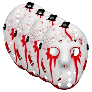 Foto 1 | Día De Muertos Costum Jason Z-smilefun Mxjws-004 4 Piezas Plástico Pvc Color Blanco