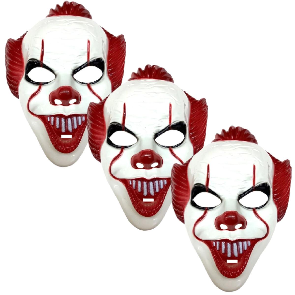 Foto 2 pulgar | Máscaras Para Fiesta De Halloween  Z-smilefun  Mxezo-003  3 Piezas  Plástico Pvc Color  Blanco/rojo