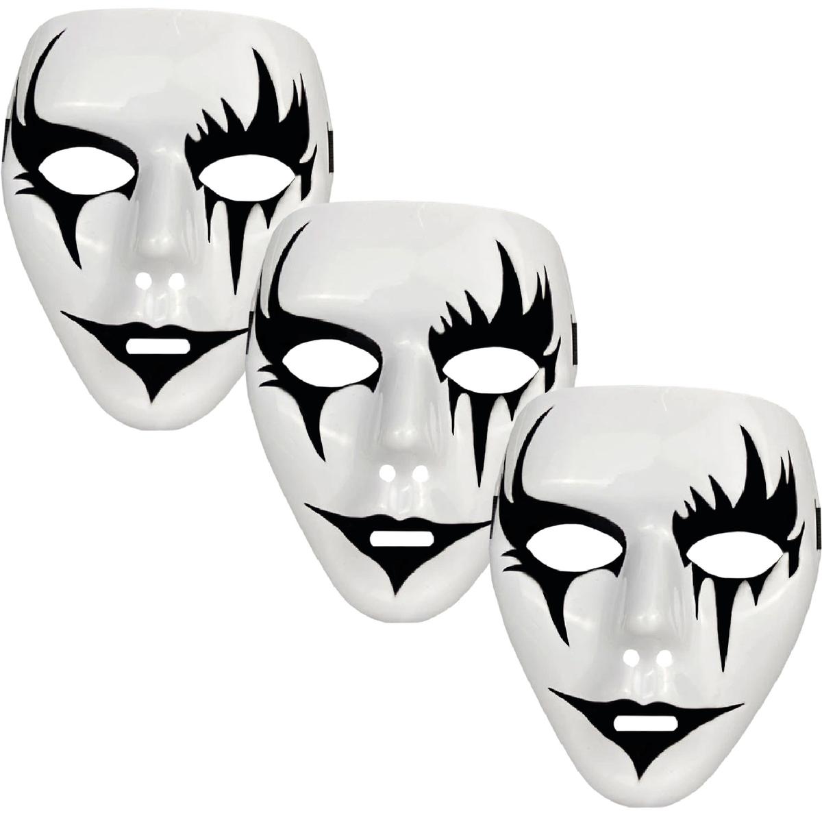 Disfraz Aterrador De Día De Muertos  Z-smilefun  Mxehl-003  3 Piezas  Plástico Pvc Color  Blanco Y Negro