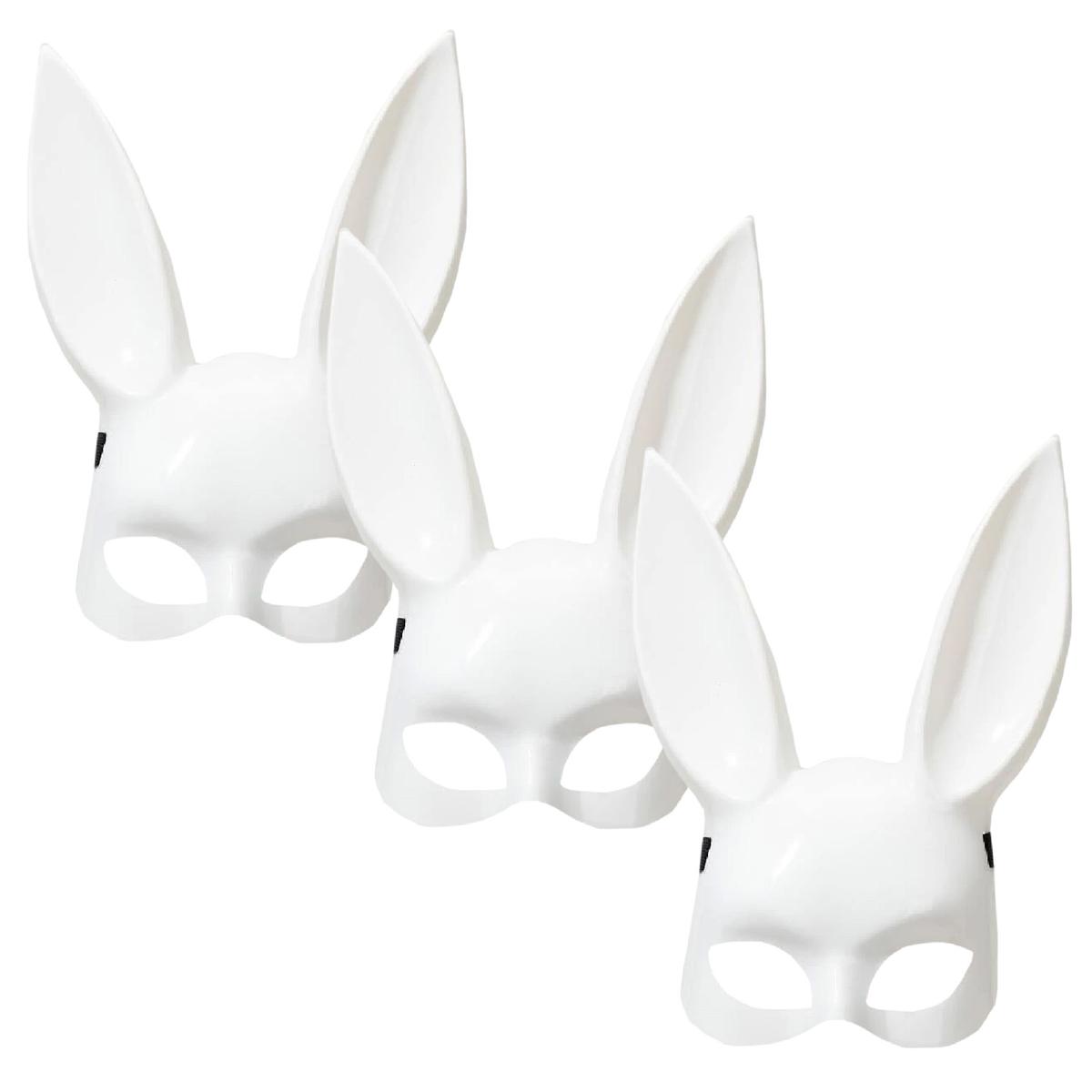 Máscaras Para Fiesta De Halloween  Z-smilefun  Mxbmk-008  3 Piezas  Plástico Pvc Color  Blanca