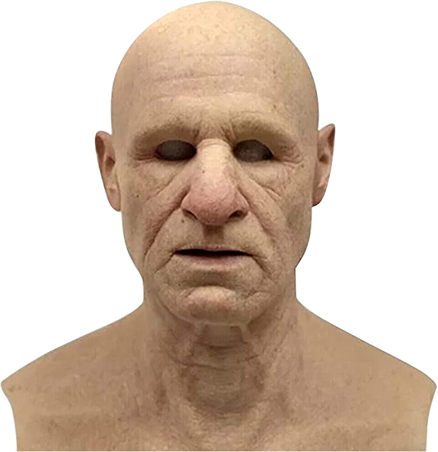 Foto 2 pulgar | Venta Internacional-halloween Mask, Realistic Old Man Mask ,human Latex Mask
