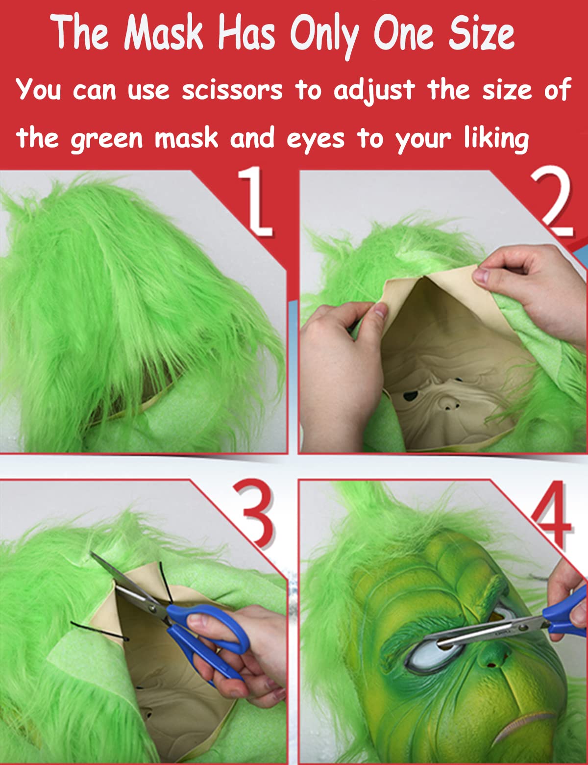 Foto 5 | Venta Internacional- Máscara y Par de Guantes de El Grinch