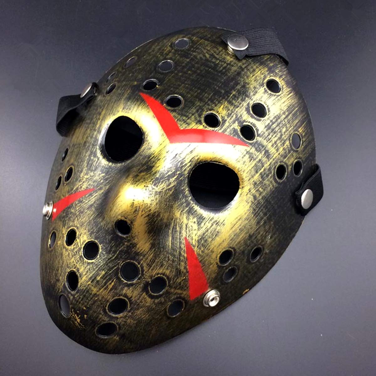 Foto 3 | Venta Internacional-Mascara para Halloween Jason Voorhees Dorada