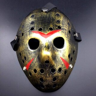 Foto 4 | Venta Internacional-Mascara para Halloween Jason Voorhees Dorada