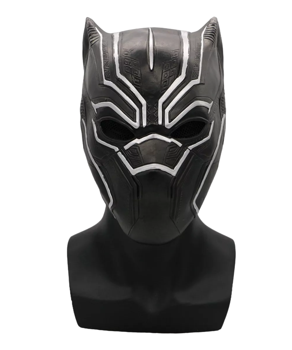 Mascara Black Panther Disfraz Halloween Cosplay Fiesta, Negro