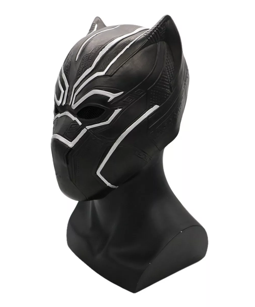 Foto 5 pulgar | Mascara Black Panther Disfraz Halloween Cosplay Fiesta, Negro