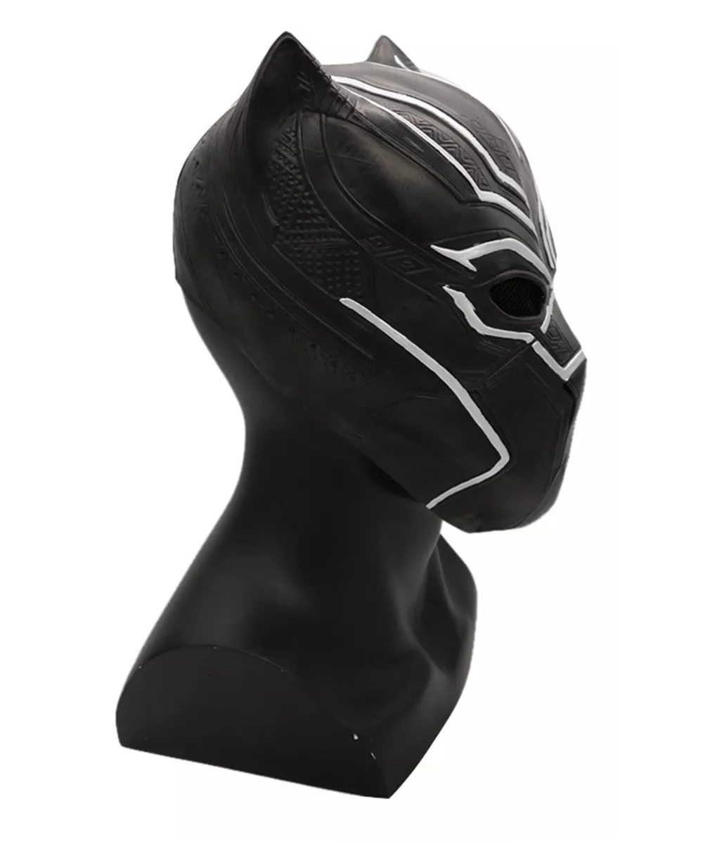 Foto 4 pulgar | Mascara Black Panther Disfraz Halloween Cosplay Fiesta, Negro