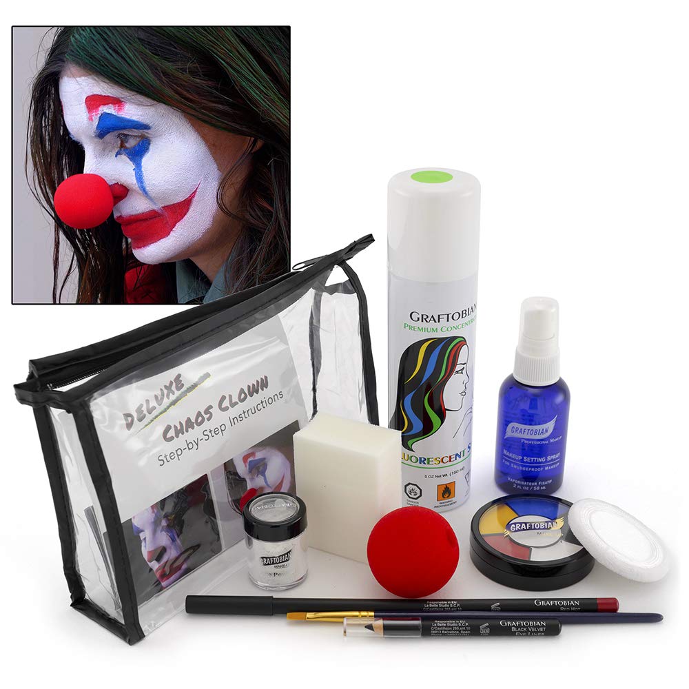 Foto 2 pulgar | Kit De Maquillaje: Disfraz De Payaso Del Caos De Graftobian Para Halloween - Venta Internacional.