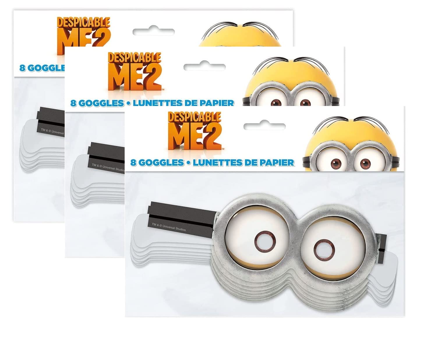 Máscaras De Fiesta Unique Despicable Me, 24 Máscaras, 3 Paquetes - Venta Internacional.