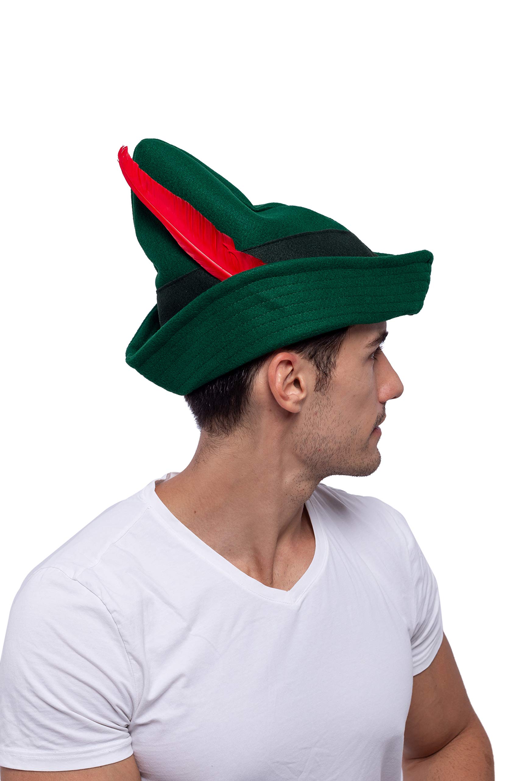 Foto 6 pulgar | Sombrero Spooktacular Creations De Fieltro Robin Hood Con Plumas Para Adulto - Venta Internacional.