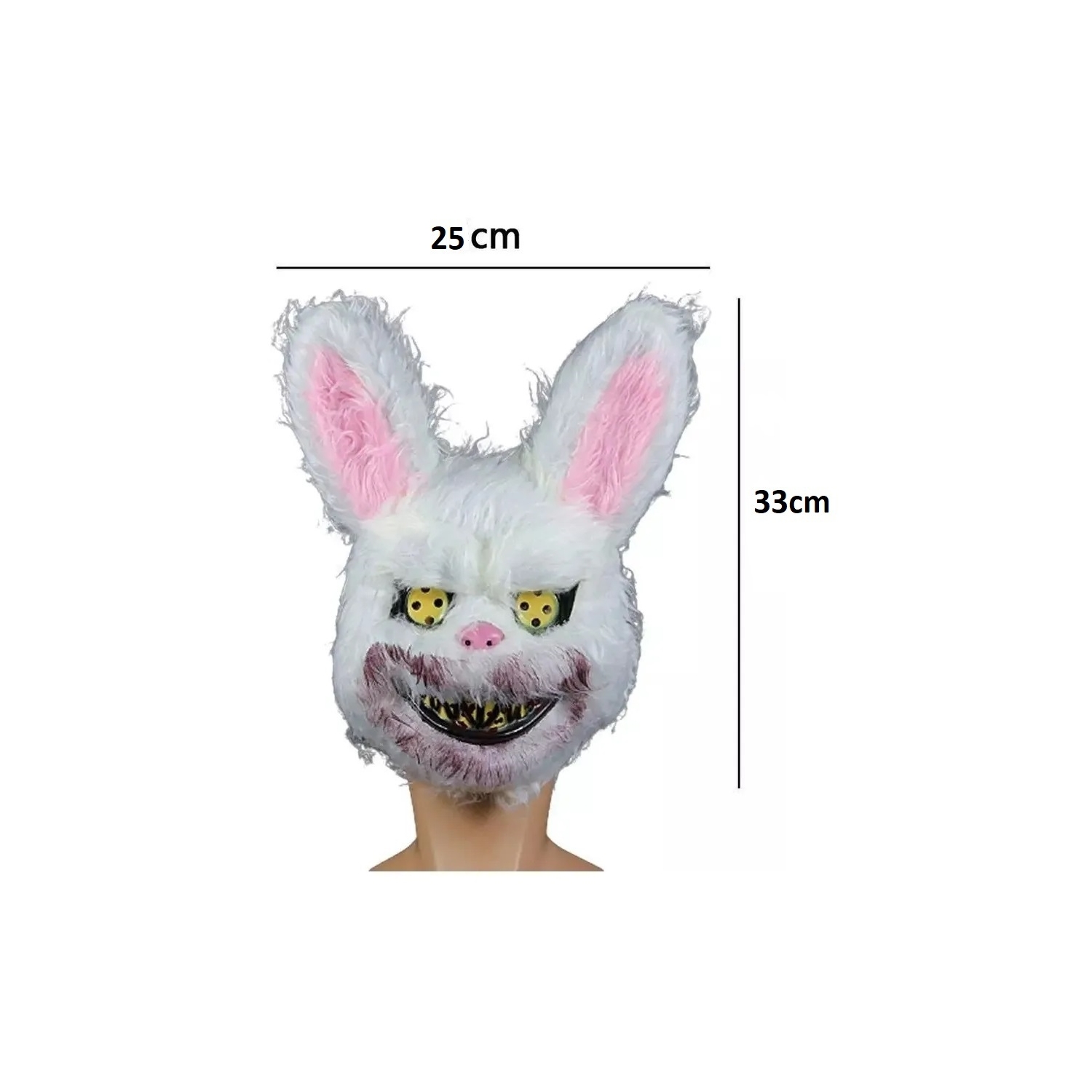 Foto 2 pulgar | Máscara Halloween Rabbit Terror Pvc Para Niños Y Adultos - Venta Internacional.