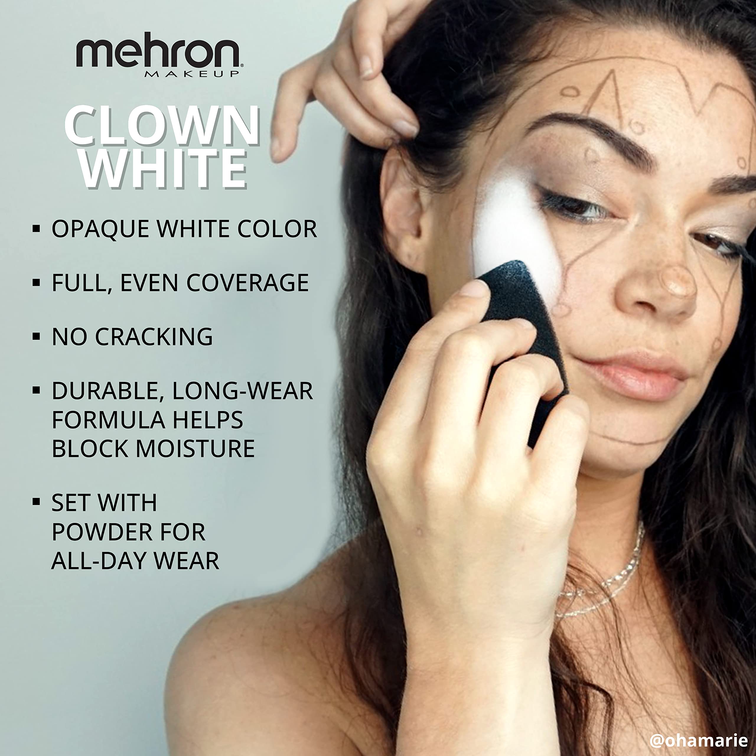Foto 4 pulgar | Maquillaje Facial Mehron Makeup Clown White Professional 198g - Venta Internacional.
