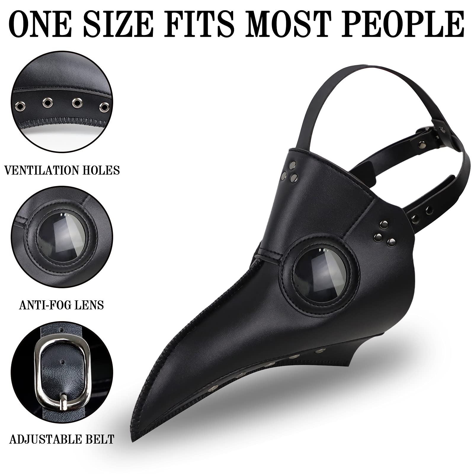 Foto 6 pulgar | Set De Disfraces De Plague Doctor Mask Nc Para Halloween - Venta Internacional.