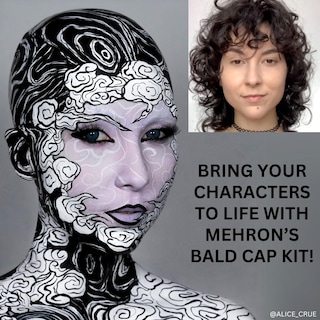 Foto 4 | Kit De Maquillaje Mehron Premium Character Con Gorra Calva Para Halloween - Venta Internacional.