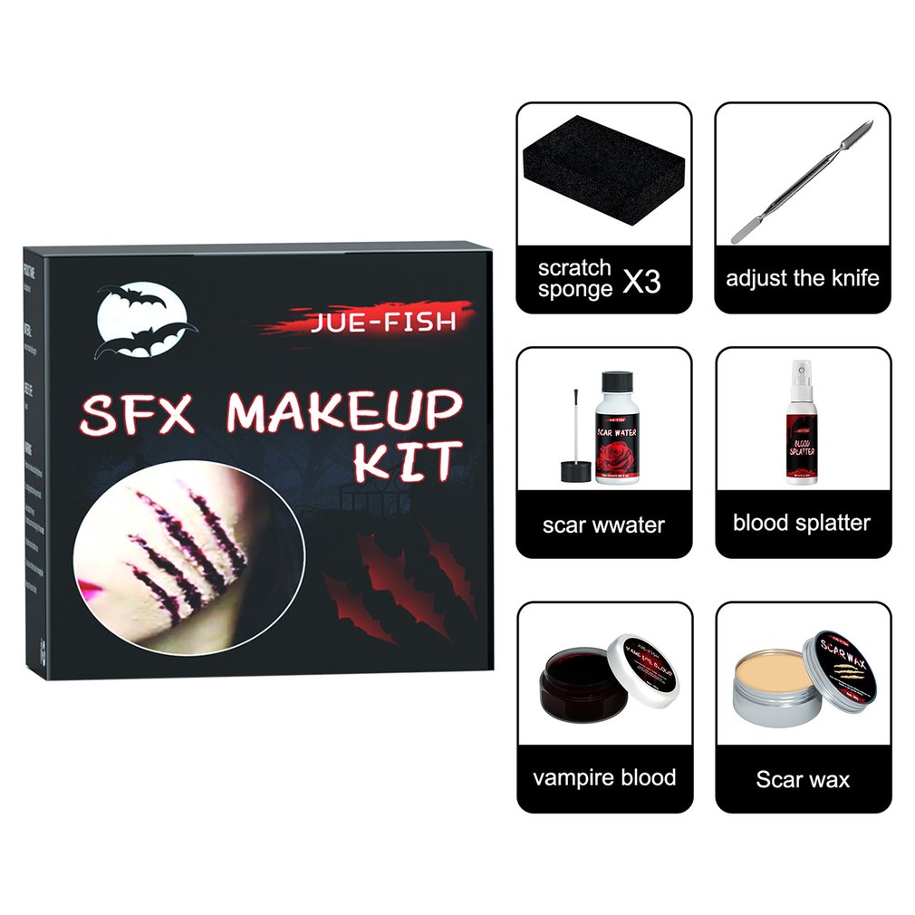 Foto 1 | Set De Maquillaje Para Cosplay De Halloween, Cera De Plasma, Pintura De Terror - Venta Internacional.