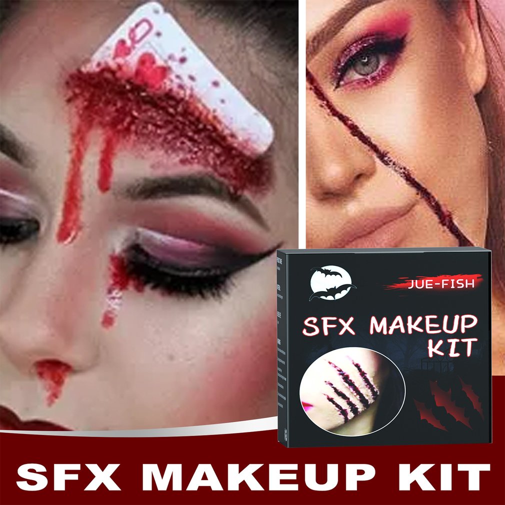 Foto 2 | Set De Maquillaje Para Cosplay De Halloween, Cera De Plasma, Pintura De Terror - Venta Internacional.