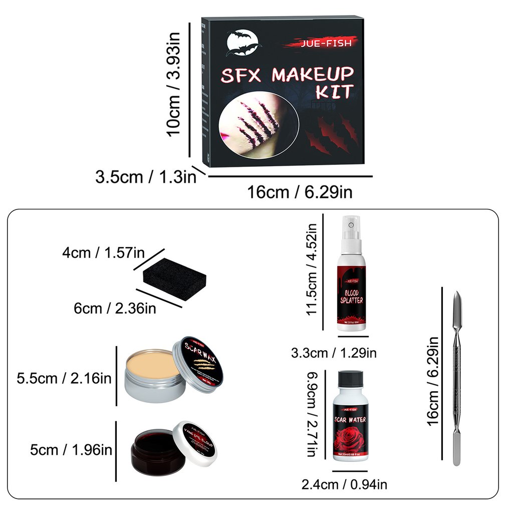 Foto 3 | Set De Maquillaje Para Cosplay De Halloween, Cera De Plasma, Pintura De Terror - Venta Internacional.